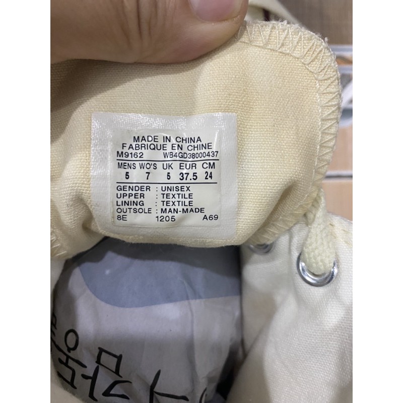 [SALE] Giày ConversTrắng Kem Size Nữ size 37.5 Full box(Real 100%/2hand)