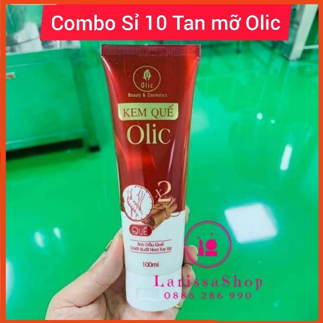 [Tặng kèm 10 thước dây] Combo Sỉ 10 Gel Tan Mỡ Olic - Kem quế Olic - Gel Săn Chắc Quế