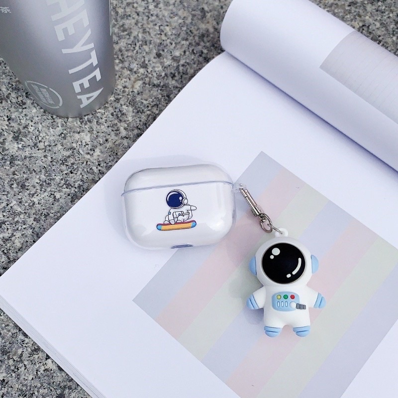 Case Airpod 1/2/Pro/3 Trong in Hình Phi Hành Gia