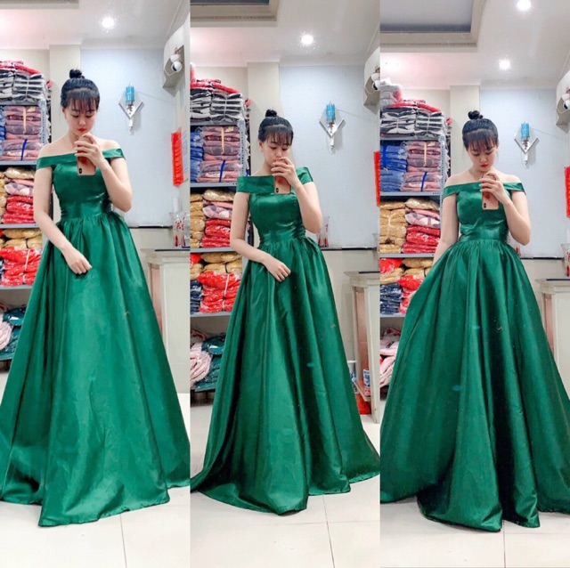 ĐẦM DẠ HỘI 2 IN 1  CỔ CAO NỮ HOÀNG - BẸT VAI ( HÌNH THẬT 1000% )