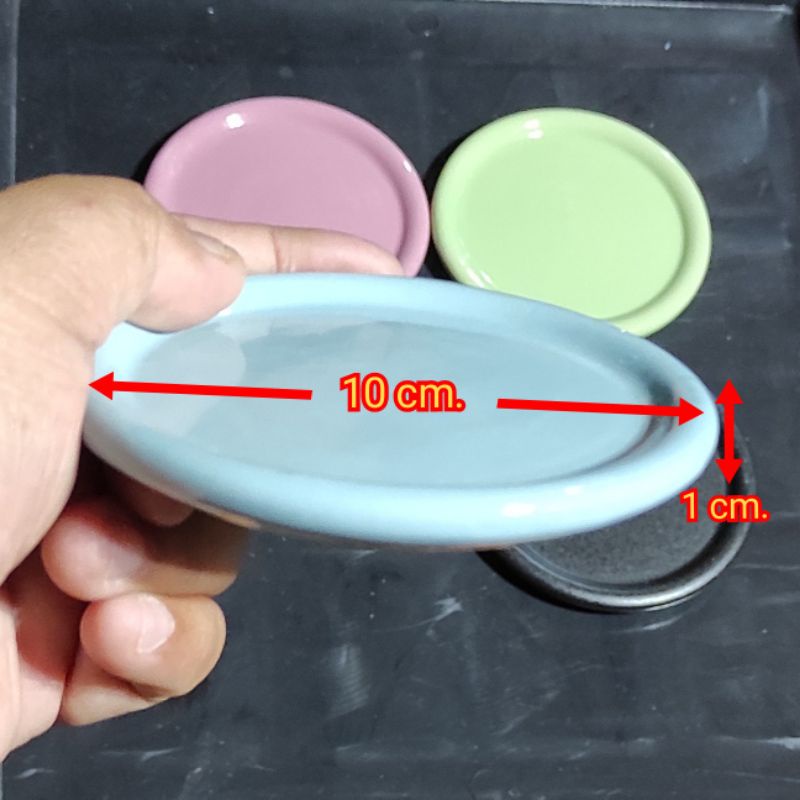 Cốc đựng thức ăn bằng gốm Bát rùa và bò sát cạnh thấp (Màu hỗn hợp) Kích thước 1x10 cm. (1x10 cm.