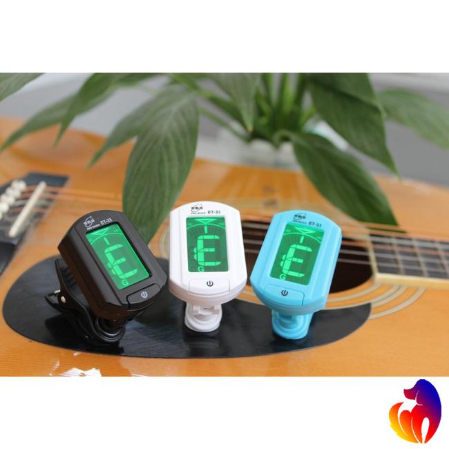 ENO ET-33 Mini Clip-on Guitar Tuner Digital LCD Chromatic Guitar Bass Violin Ukulele Chromatic Bass