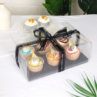 Hộp mica cupcake 4-6 bánh (không kèm ruy băng)