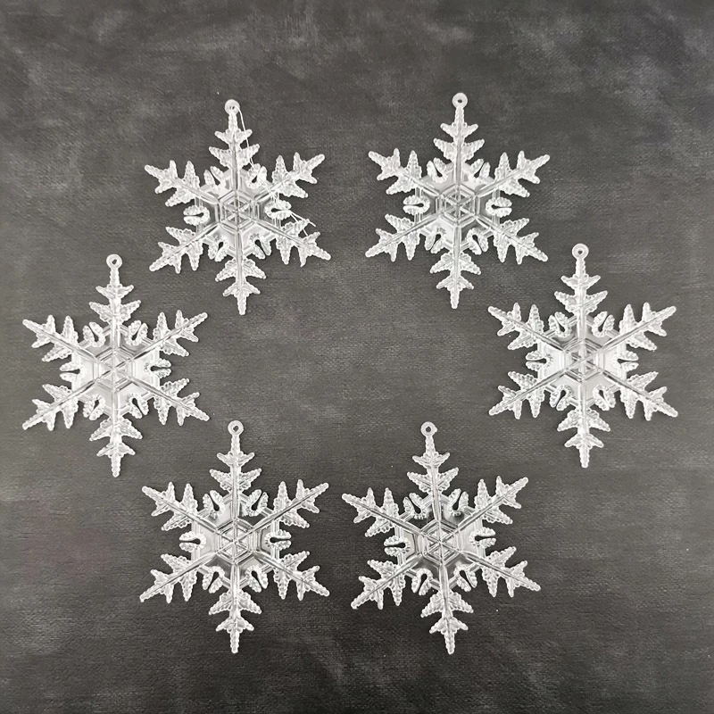 Bông Tuyết Nhân Tạo Trong Suốt Treo Trang Trí Cây Thông Giáng Sinh