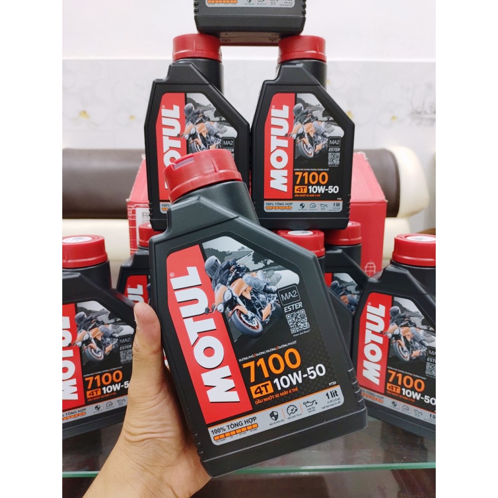 NHỚT MOTUL 7100 4T 10W50 1L NHỚT FULL TỔNG HỢP CHO XE SỐ, MÔ TÔ PKL