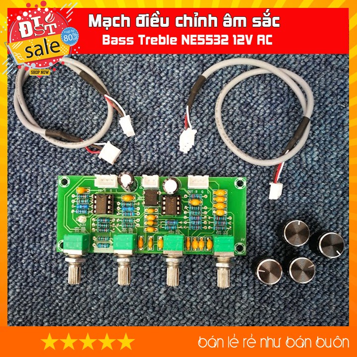 Mạch điều chỉnh âm sắc Bass Treble NE5532 12V AC