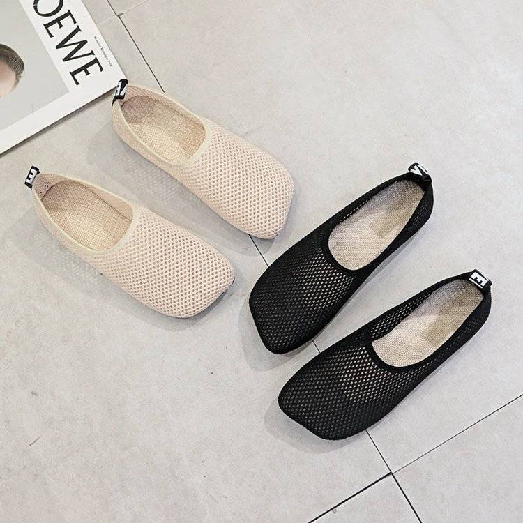 Giày đế bằng dạng lưới thoáng khí thời trang mùa hè 2020 mới cho nữ