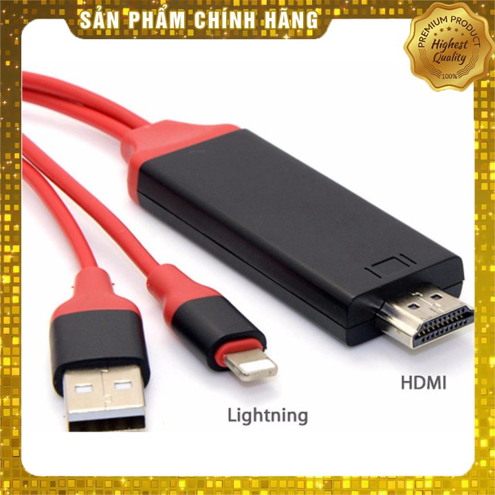 Cáp HDMI cho iPhone 6 / 7 / 8 / X, iPad kết nối Tivi, Máy chiếu cao cấp (Xả Kho) Cáp HDMI cho iphone chính hãng.IRH