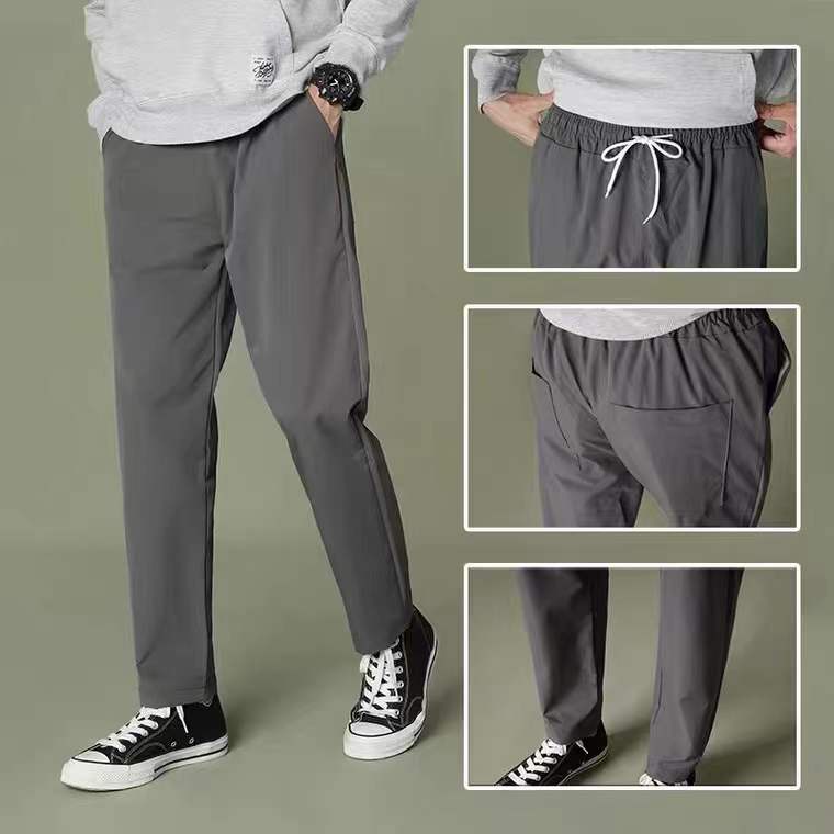 Quần Baggy Thể Thao Dáng Suông Mỏng Tới Mắt Cá Chân Dễ Phối Đồ Thời Trang Phong Cách Hàn Quốc Cho Nam