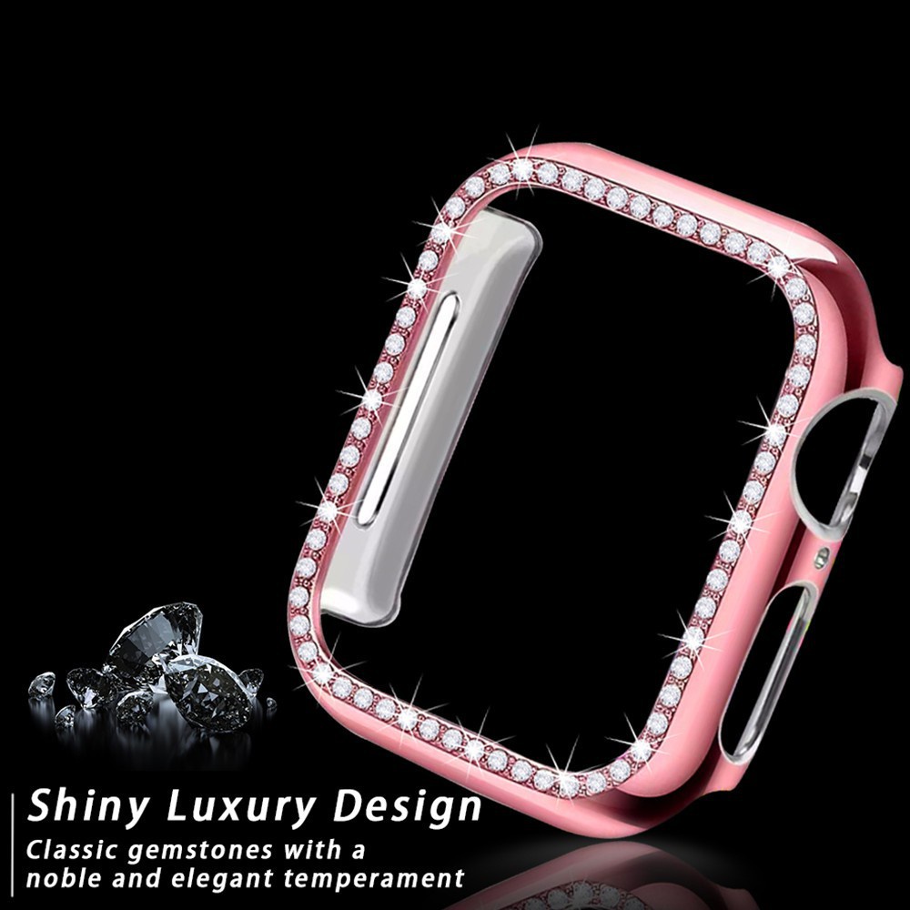 Ốp Bảo Vệ Mặt Đồng Hồ Đính Đá Cho Apple Watch 6 5 4 SE 3 2 1 38mm 42mm 40mm 44mm
