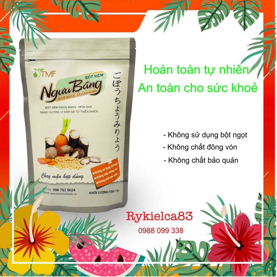 Bột hạt nêm chay Ngưu Báng 1kg hoàn toàn tự nhiên TÂM MINH, làm gia vị cho món ăn - Hàng chuẩn, đảm bảo sức khoẻ