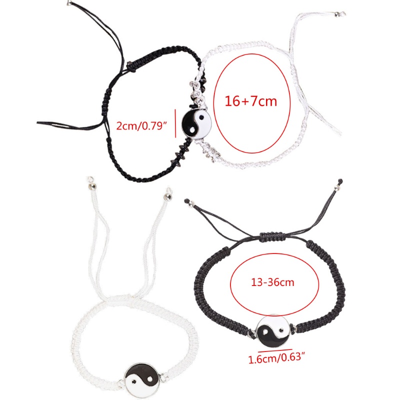 Flgo Set 2 Vòng Tay Dây Xích Thái Cực Quyền Phù Hợp Cho Mọi Người