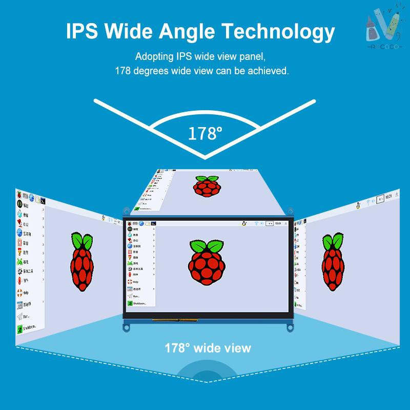 Màn hình cảm ứng 7 Inch HD IPS độ phân giải 1024*600 cho Raspberry Pi