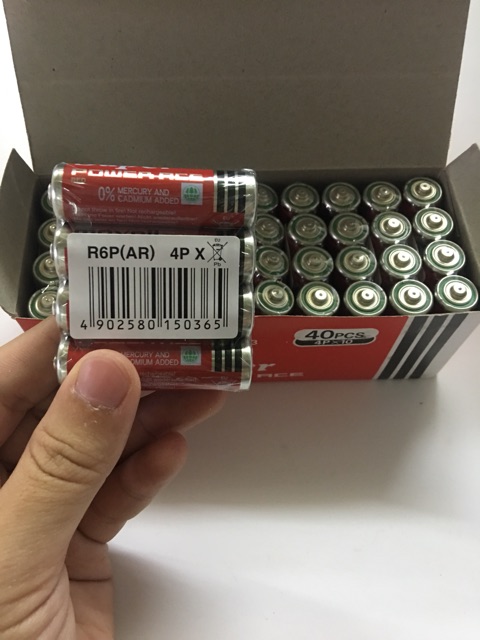 Pin AA Maxell (tiểu đỏ) hộp 40 viên