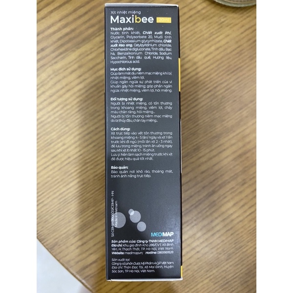 Xịt nhiệt miệng Maxibee , giảm viêm lợi 20ml