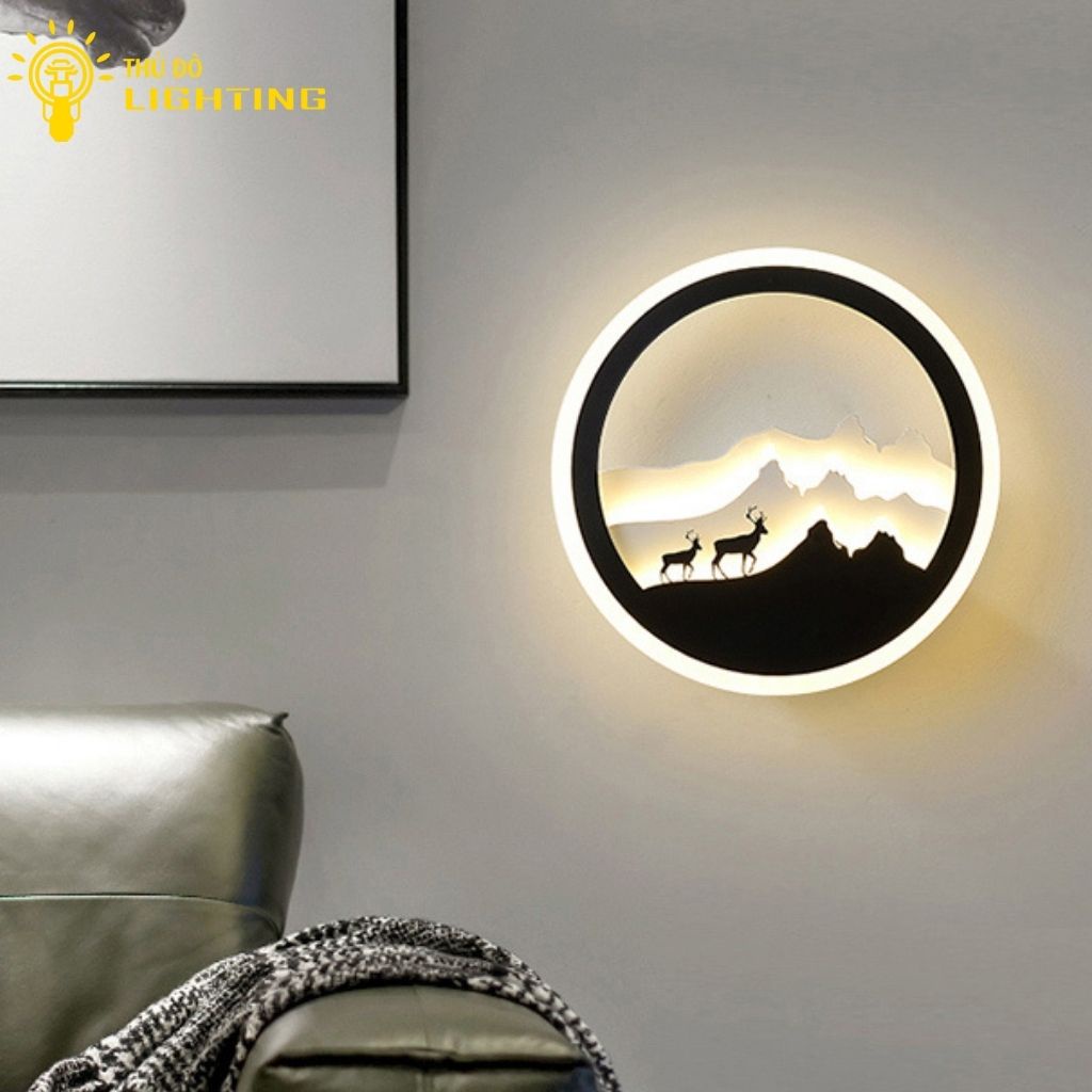 Đèn Gắn Tường Trang Trí THỦ ĐÔ LIGHTING Thiết Kế Mẫu Đèn Lộc Sơn, Chất Liệu Hợp Kim Sơn Tĩnh Điện Cao Cấp