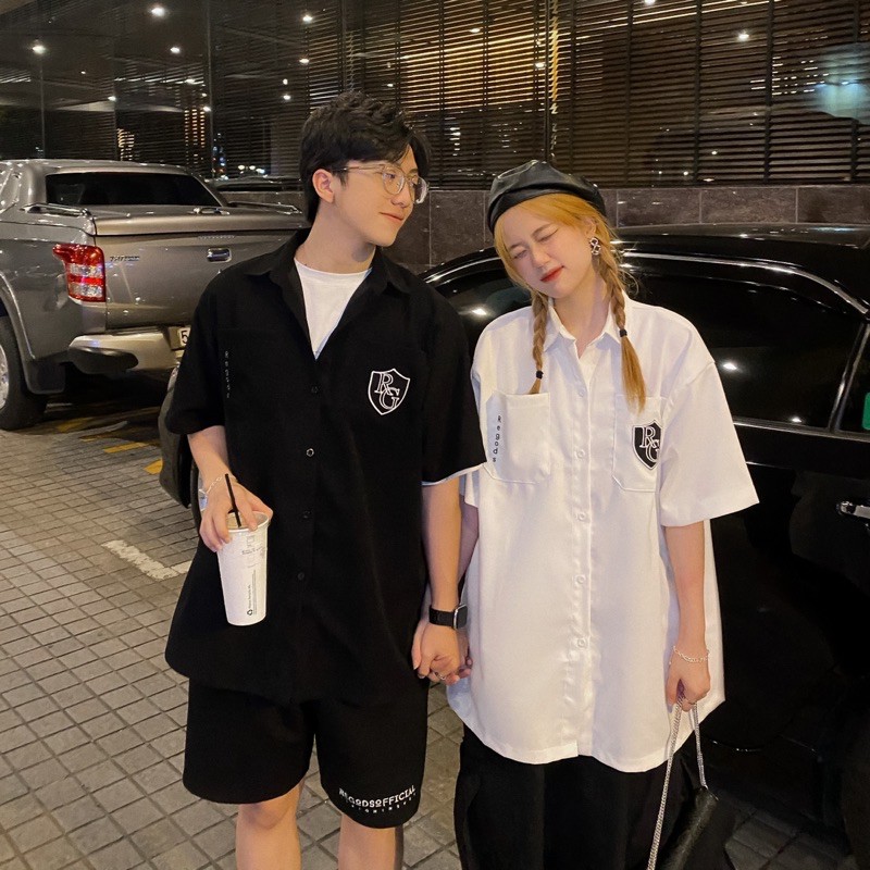Áo Sơ mi Tay Ngắn Thêu School REGODS Unisex Form Rộng ( SCHOOL SHIRT ) | BigBuy360 - bigbuy360.vn