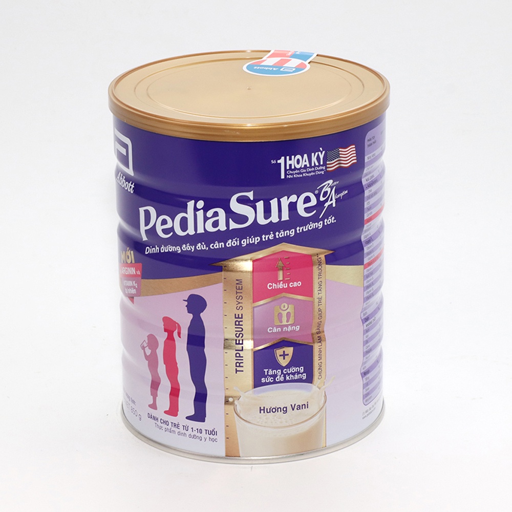 Sữa Pediasure B/A hương Vani 850g dành trẻ biếng ăn