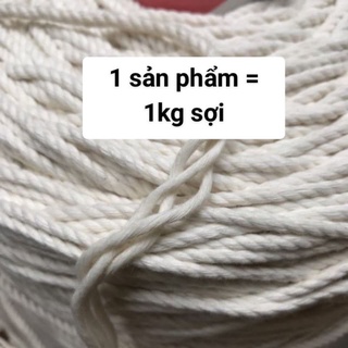 Dây thừng cotton macrame 3 xoắn