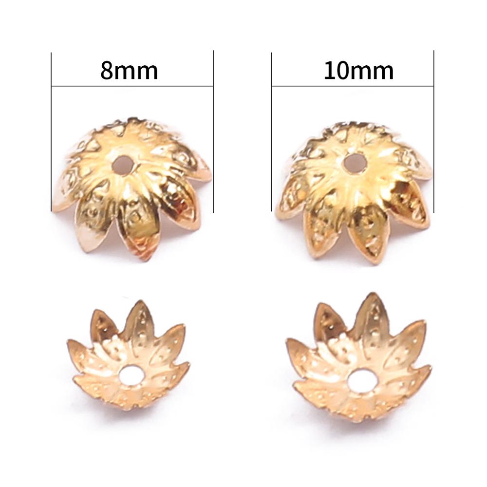 Hạt charm hợp kim hình bông hoa 6mm/ 8mm dùng làm đồ trang sức vòng cổ/ vòng tay