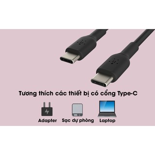 Cáp Type C - Type C 1m Belkin CAB003 ( Likenew )