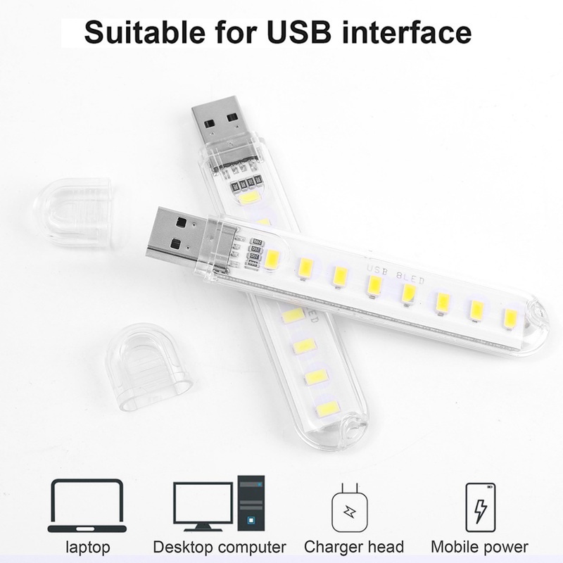 Đèn led 8 bóng cổng USB tiết kiệm năng lượng