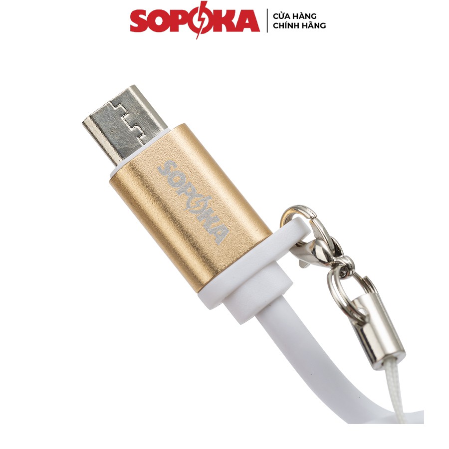 Cáp sạc đa năng SOPOKA DQ03 tích hợp chân Lighting, Micro USB chính hãng dây 1M