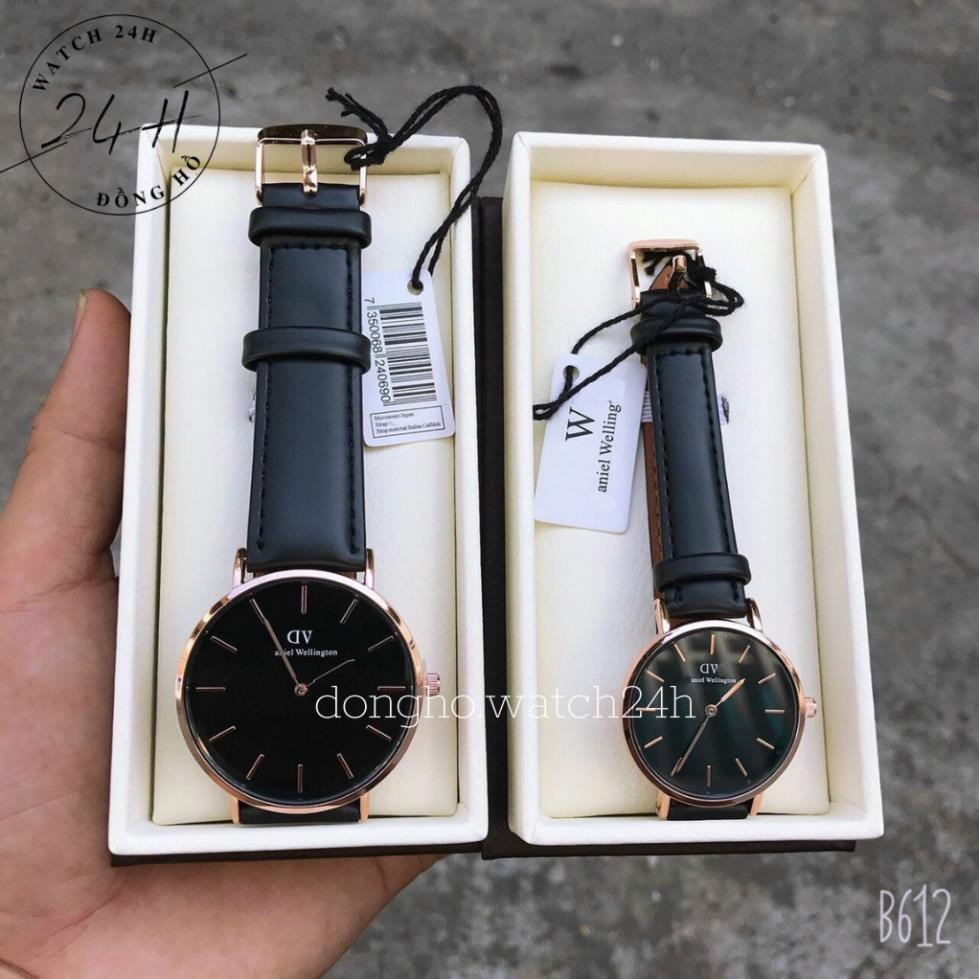 Đồng Hồ nam; Đồng Hồ nữ; dây da DVV có 2 size full cặp; thiết kế sang trọng và trẻ trung nhất