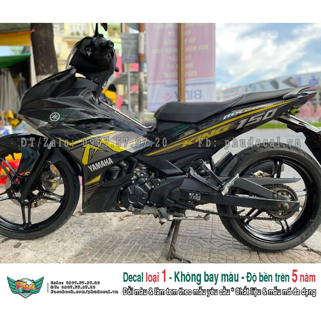 Tem rời xe Exciter 150 Mx đen vàng xám (A)