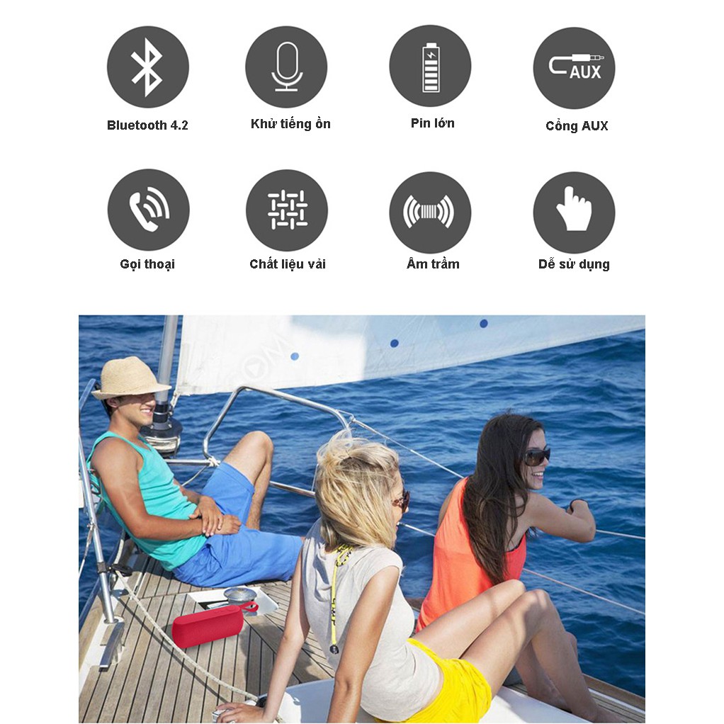Loa Bluetooth KAYINUO Q106 Thẻ loa Bluetooth không dây di động 3D Loa siêu trầm âm thanh nổi hiện đại
