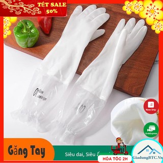 GĂNG TAY CAO SU SIÊU DAI, SIÊU BỀN CÓ CHUN CHỐNG TUỘT LOẠI MỚI l GANG TAY CAO SU LÓT NỈ RỬA BÁT, BẢO VỆ DA TAY