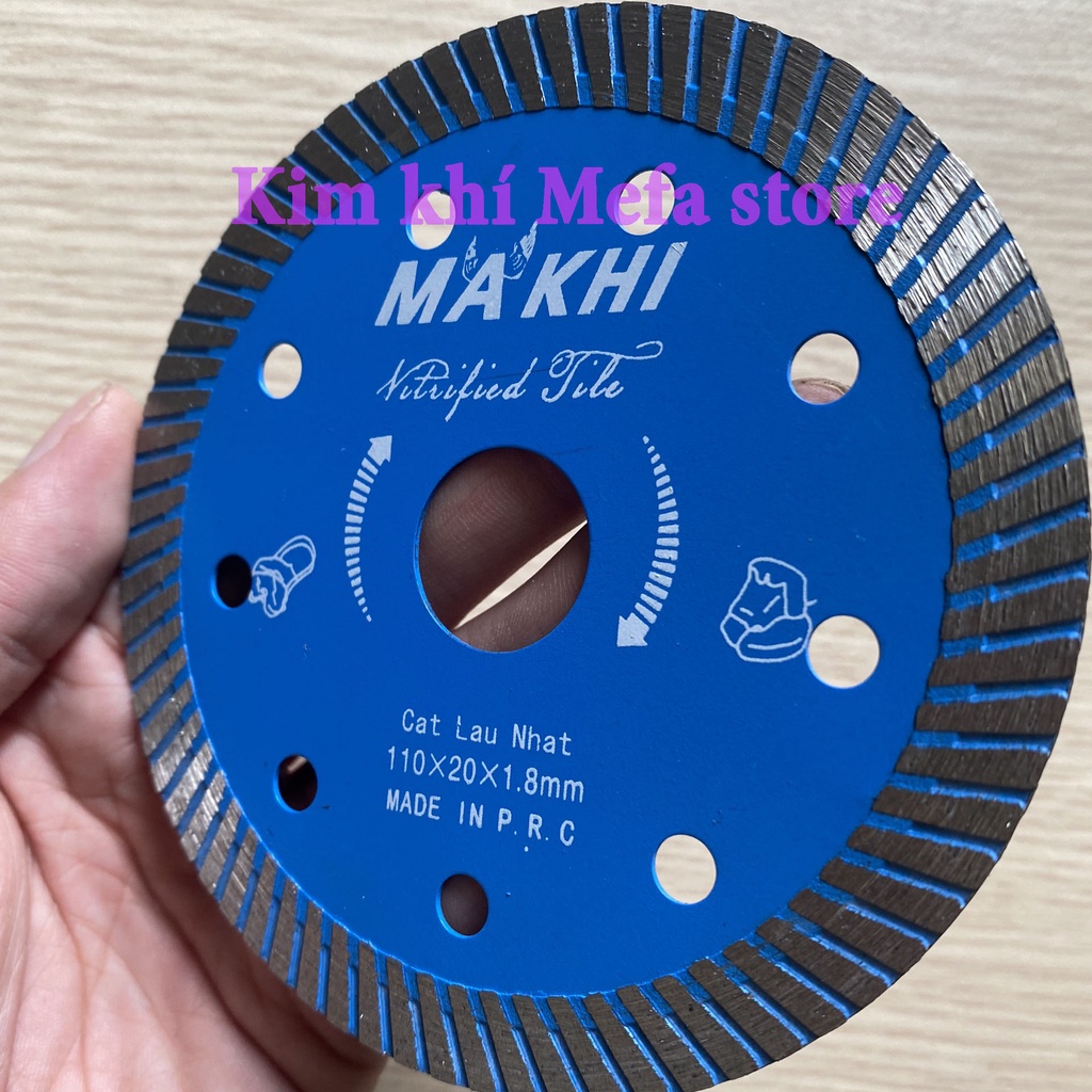 (Hộp 10 lưỡi) Lưỡi cắt gạch đa năng Makhi 110x1.8 - Lưỡi cắt bê tông, cắt đá hàng loại I