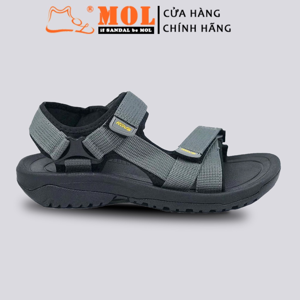 Giày sandal nam quai ngang có quai hậu cố định mang đi học đi biển du lịch hiệu Rova RV866B