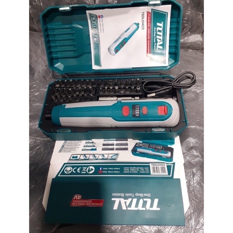Máy siết vít dùng pin Lithium-ion 4V TOTAL TSDLI0403 & TSDLI0423