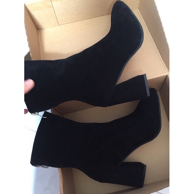 Boot Lửng Thu Đông Gót Vuông 7 Phân