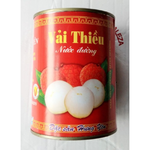 Vải Thiều Ngâm Đường Thanh Hà /Hưng Yên 565g (vải đóng hộp) date 2022