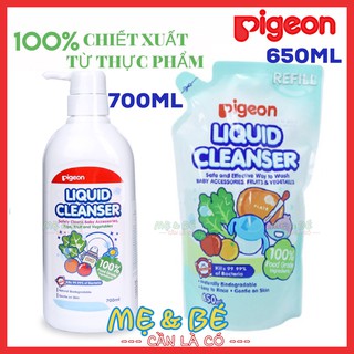 Nước rửa bình sữa núm ty và rau củ pigeon nhập khẩu