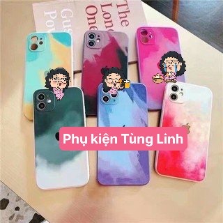 Ốp lưng iphone Color cạnh vuông 5s/6/6plus/6s/6splus/7/7plus/8/8plus/x/xr/xs/11/12/pro/max/plus/promax/mini