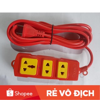 Ổ Cắm Điện Đa Năng Lõi Sứ Chống Cháy Chịu Tải Cao - Dây Dài 3m/5m- Ổ 3/Ổ 4.