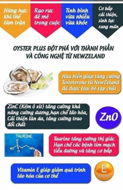 (Date 2024) Tinh chất hàu Oyster Plus Úc (Hàu Cao),60 viên