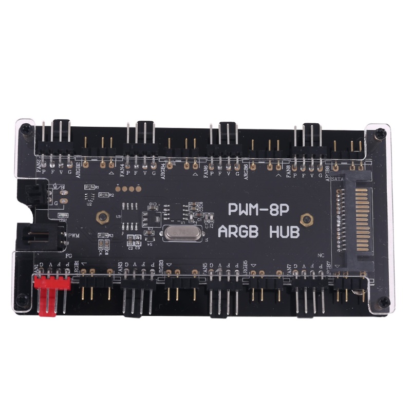 Hub Kèm Điều Khiển Quạt Không Dây 5V / 3PIN RGB 2 Trong 1 Tiện Dụng