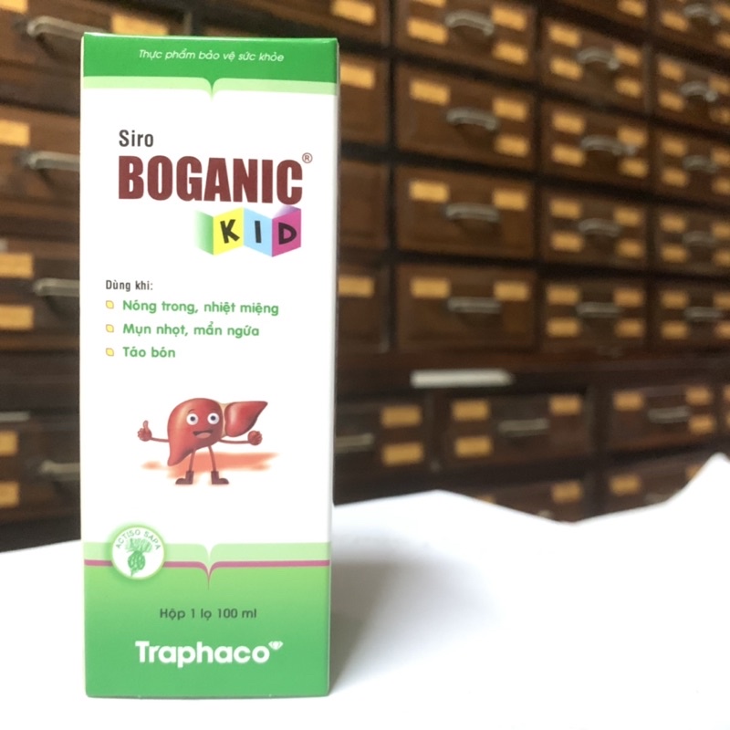Siro Boganic Kid - mát gan, thanh nhiệt, giảm mẩn ngứa, rôm sảy cho bé từ Actiso và thảo dược