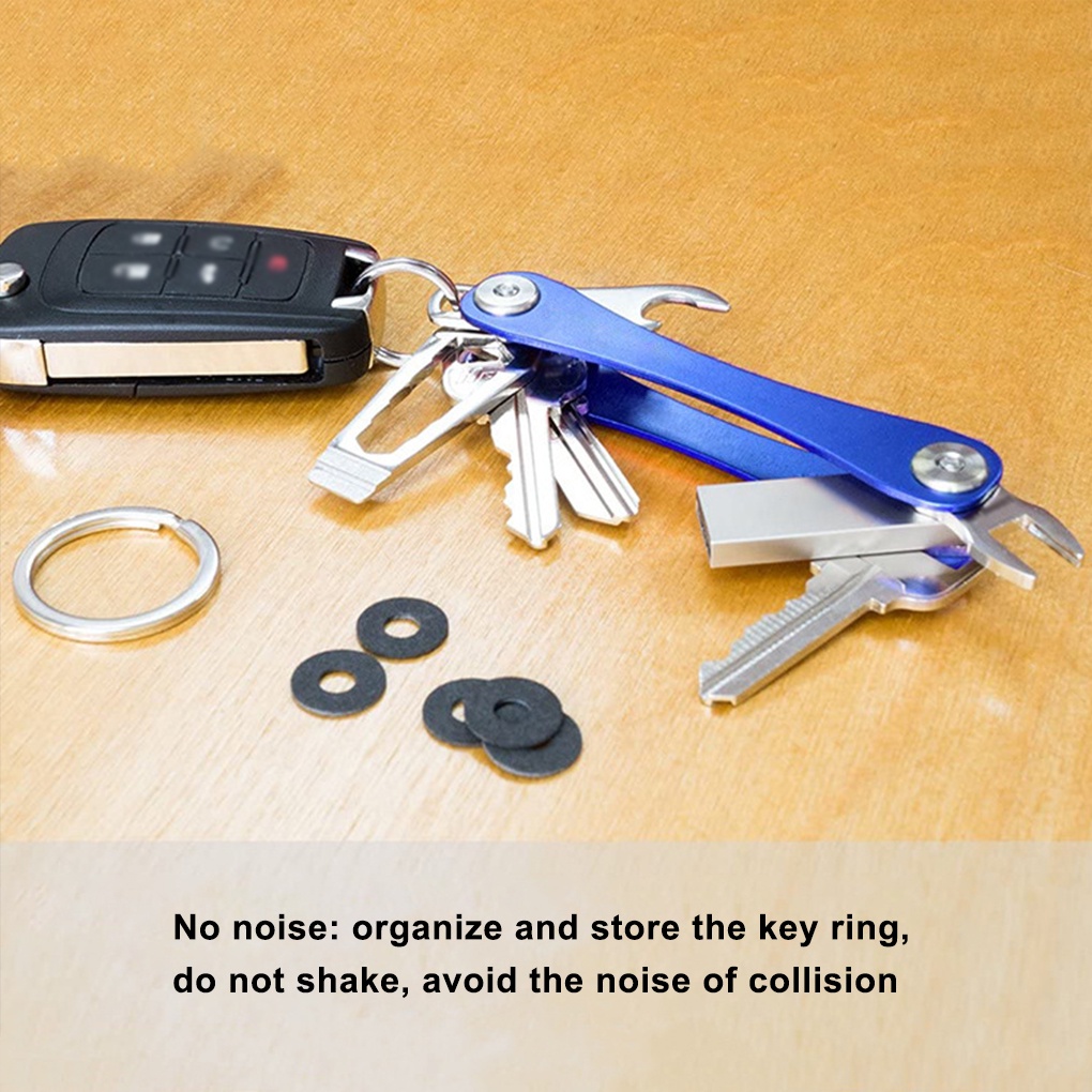 Car Keychain Metal Aluminum Alloy Key Holder Portable Pocket DIY Auto Key Ring Clip