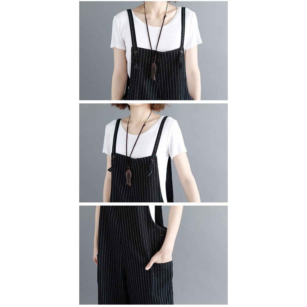 [ORDER] Yếm denim kẻ sọc bigsize (fit đến 80kg) - Có ảnh thật | BigBuy360 - bigbuy360.vn