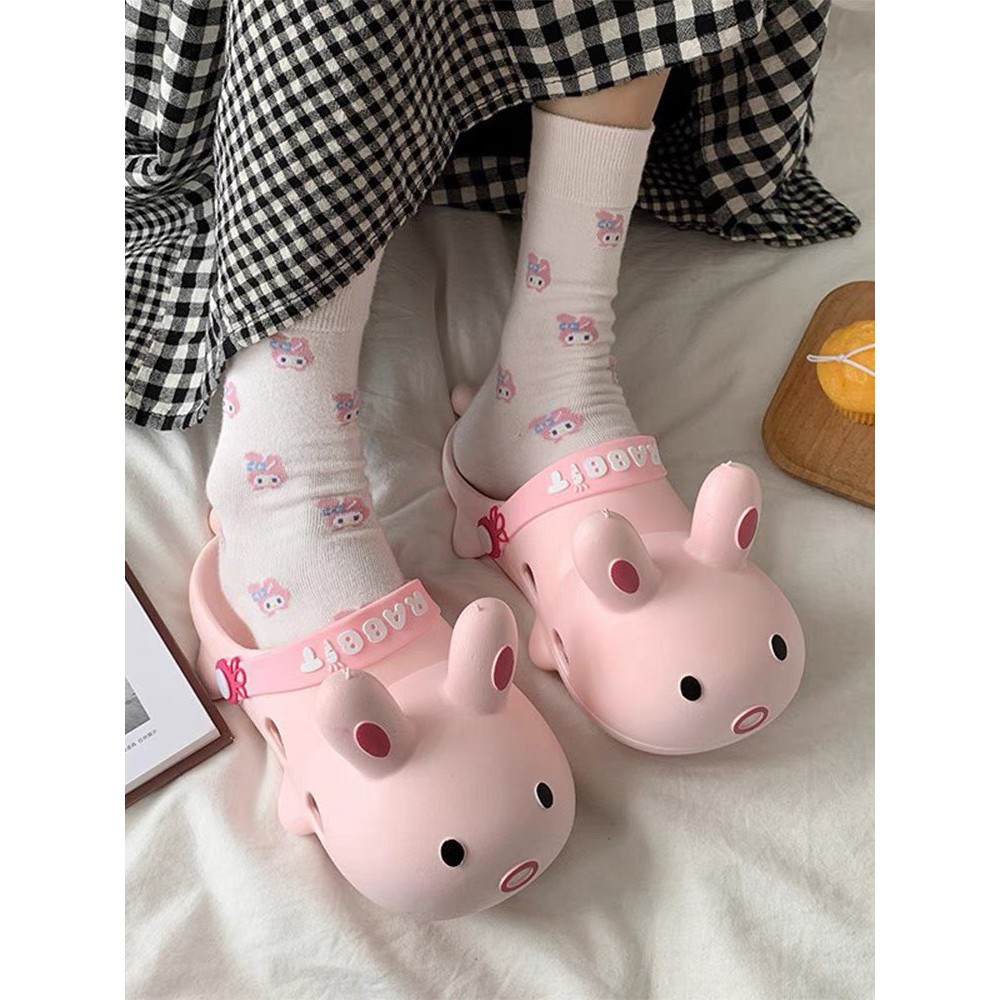 Dép nữ dễ thương hình thỏ cute ngộ nghĩnh HOT Trend 2021 size người lớn và trẻ em từ 20 đến size 41 - GIÀY DÉP THỎ NGỌC