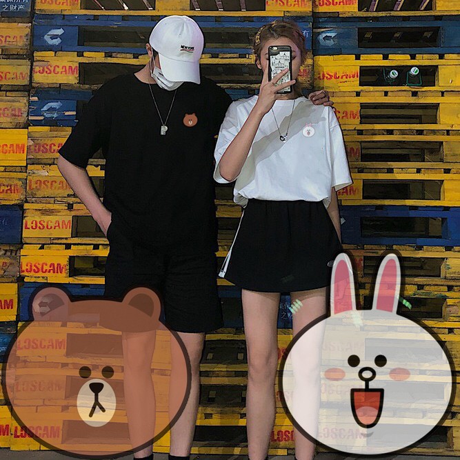 Áo thun tay ngắn logo AB Cony, Brown