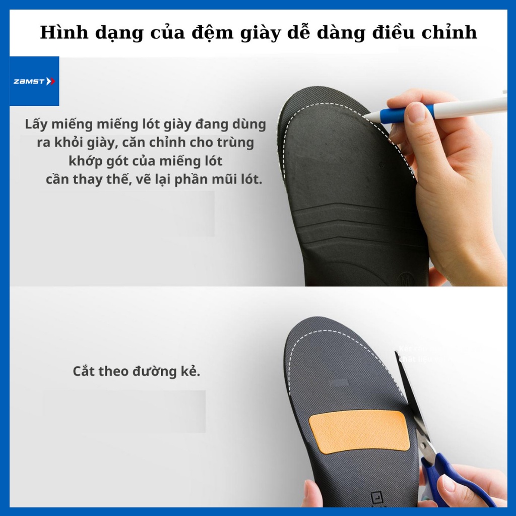 Lót giày thể thao ZAMST chính hãng Footcraft Cushioned for SPORTS