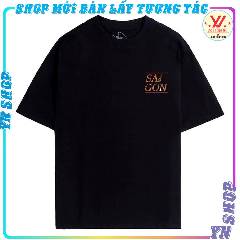 Áo thun in hình SÀI GÒN unisex , áo phông nam nữ form rộng tay lỡ oversize 2 màu