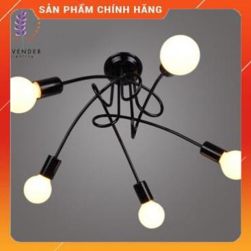 Đèn thả dây xoắn 5 chao thủy tinh TH138