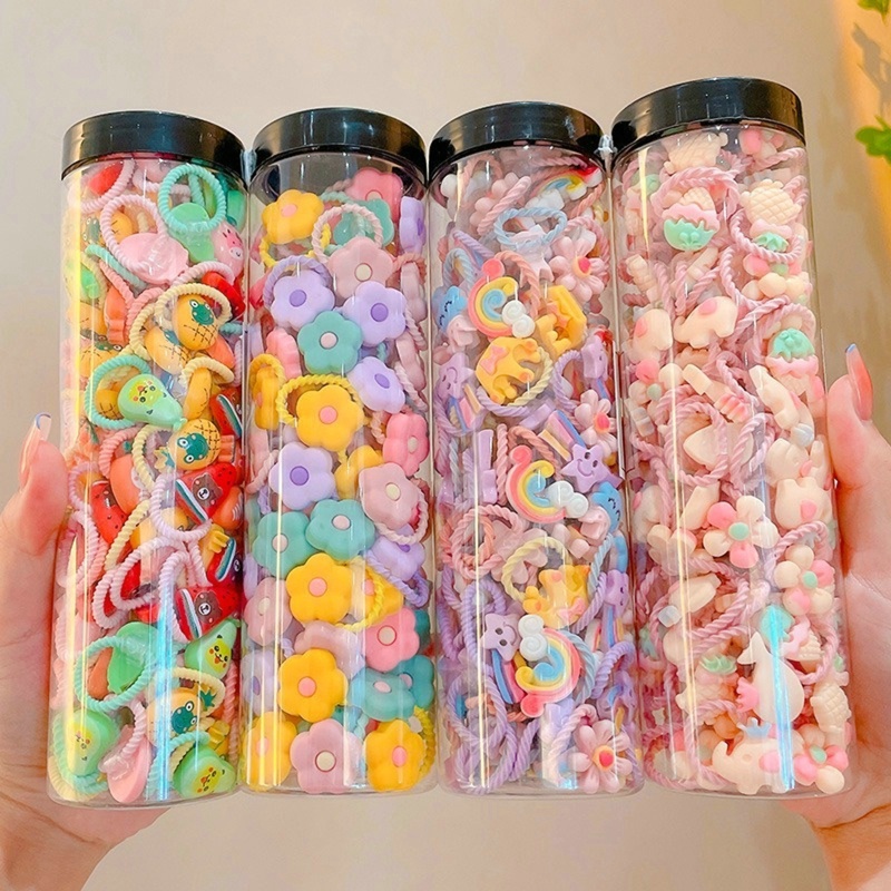 Set 40 / 20 Dây Buộc Tóc Nhiều Kiểu Dáng Dễ Thương Cho Bé